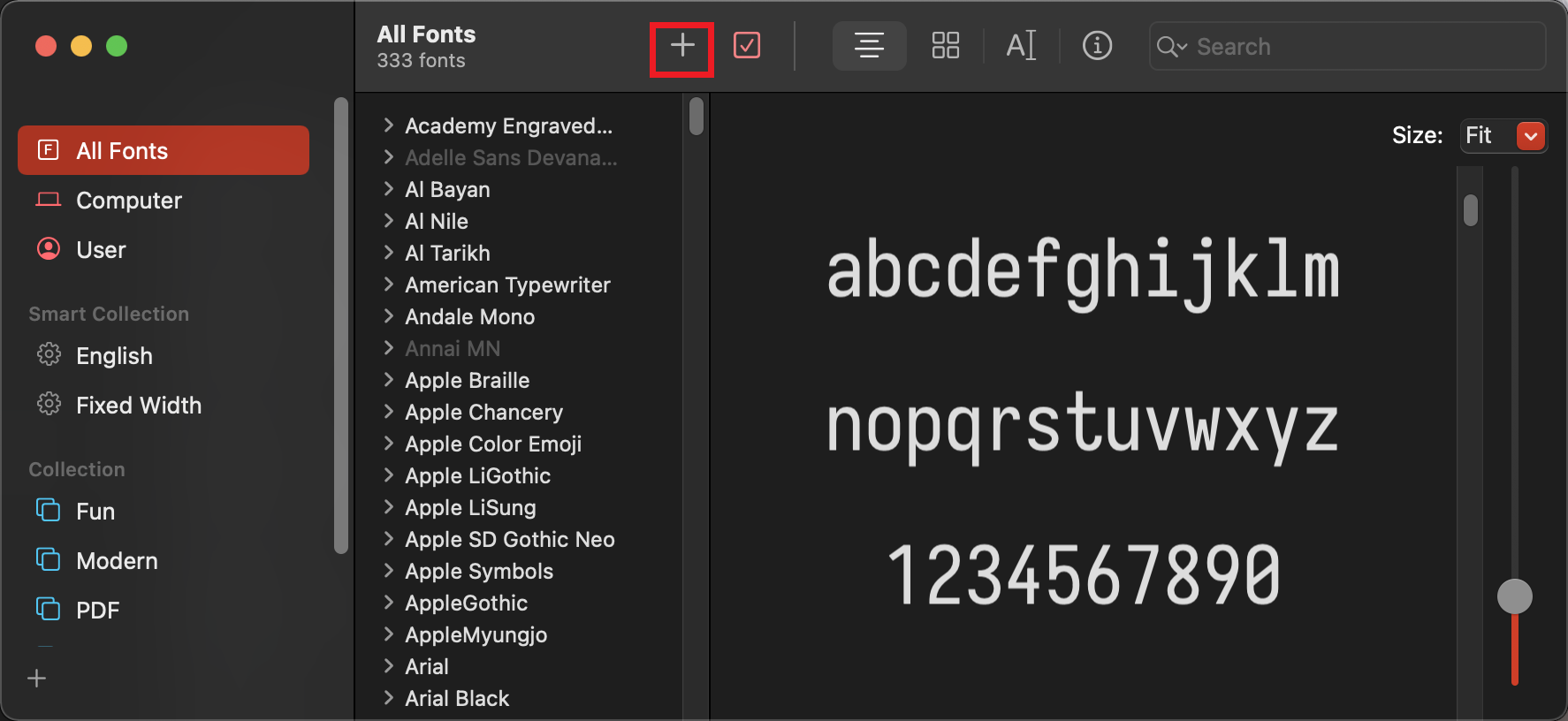 Font Book
